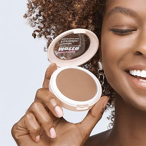 Miniatura 5 de Ruby Kisses Base de polvo mate, caramelo, unisex, 8 tonos, esponja y espejo incluidos, cobertura completa, larga duración, acabado de polvo prensado