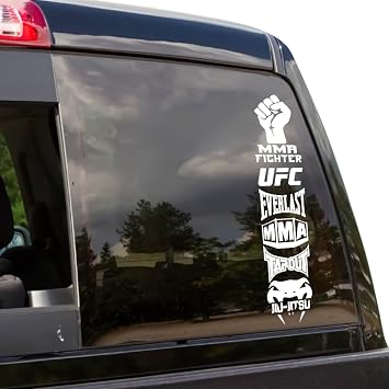 MMA Decal Pack Sponsor & Anti Road Rage, Jiu - Jitsu Venum Octagon Fist