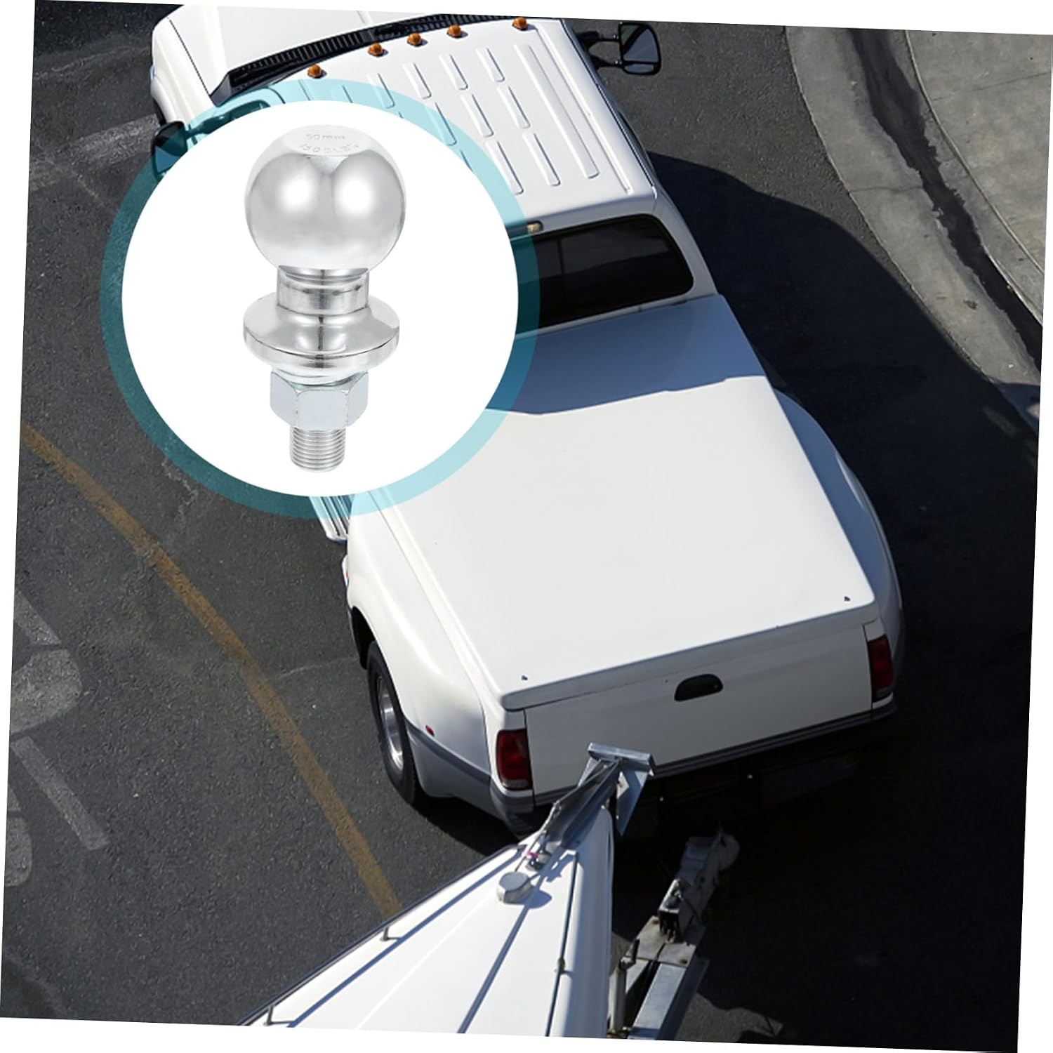 Zerodeko 3500pounds High Strength Trailer Hitch Ball Rv Trailer Ball Joint Accessories Chrome-Plated Hitch Tow Receiver