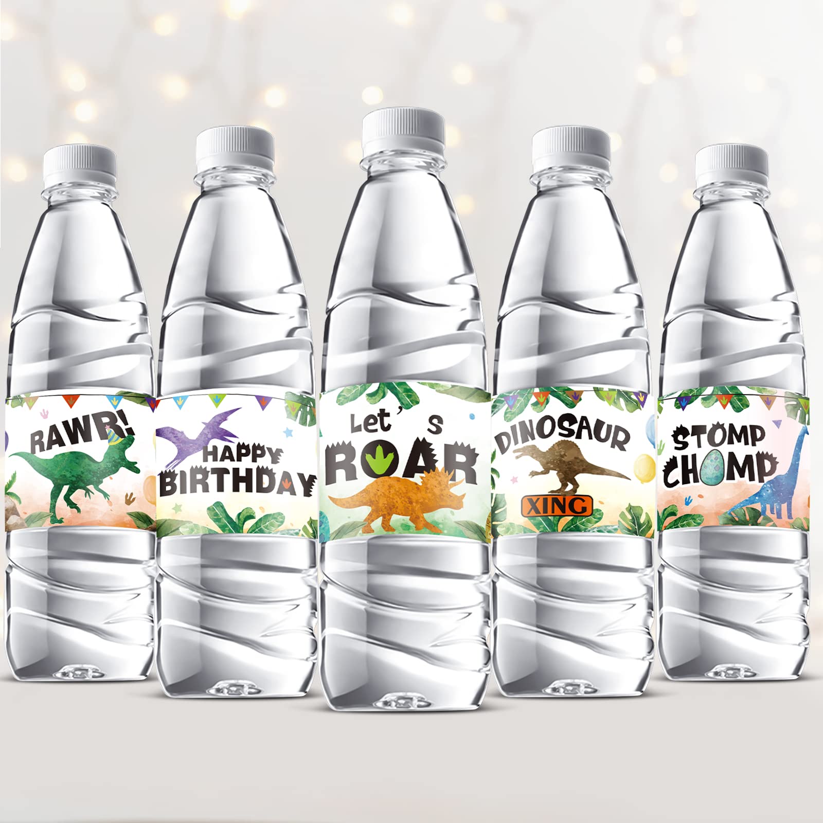 Buy 39 Pieces Dinosaur Baby Shower Water Bottle Labels Dinosaur Water