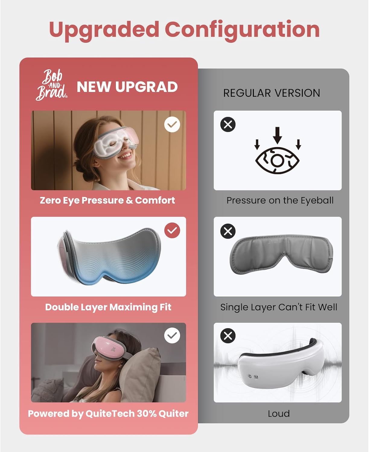 BOB AND BRAD Eye Massager FSA Eligible, EyeOasis 2 Heated Eye Massager for Dry Eyes, Temple Massager for Headache, Migraine & Tension Relief, Warm Compress Eye Massage for Stress Relief - Image 7