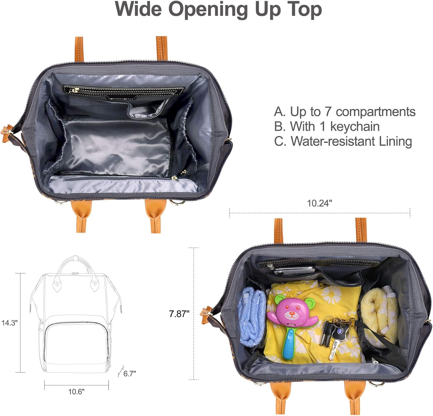 hafmall changing bolsa backpack