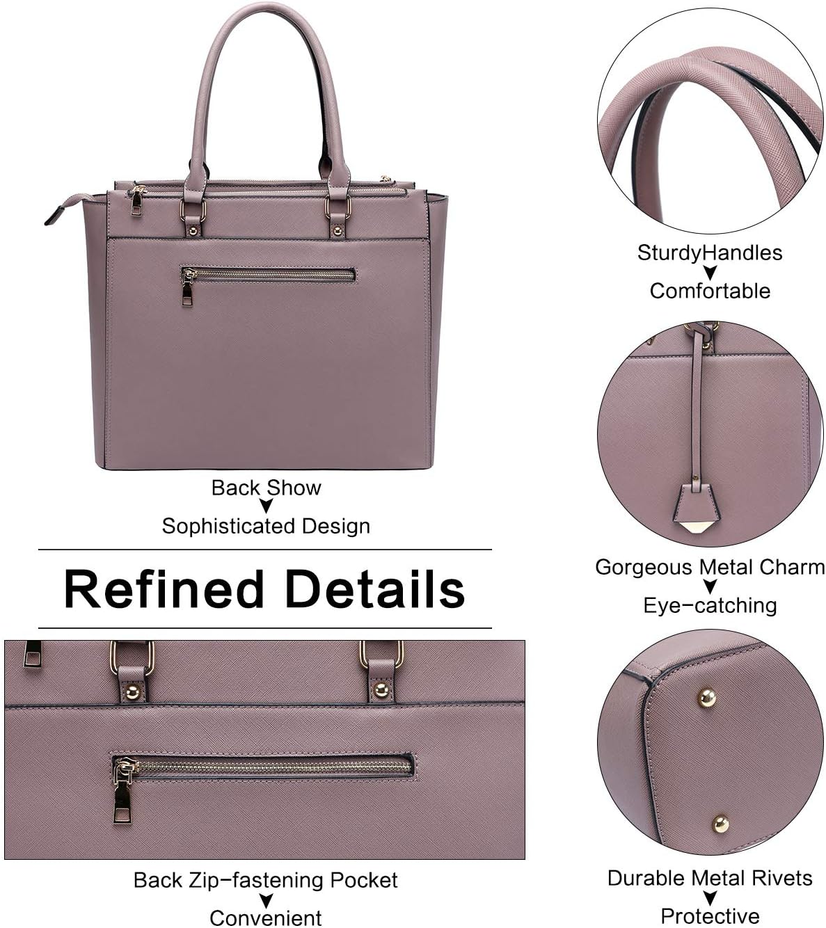 Flash Sale Buy 1 get 1 Laptop Bag for Women,Tote Bag,15.6-17 Inch Laptop Bag, Large Tote Bag Teacher Bag Work Bag Briefcase with Multi-Pockets for Work University Travel