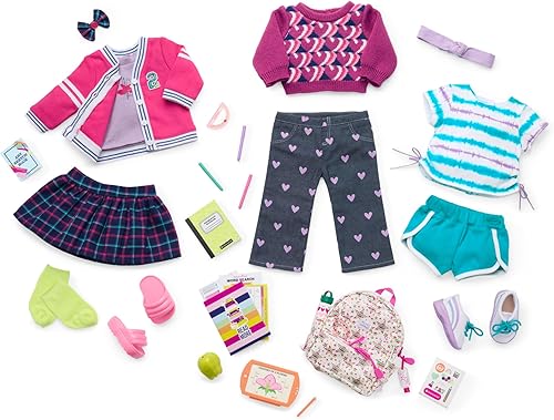 Miniatura 2 de American Girl Truly Me - Conjunto de muñeca de 18 pulgadas para el día escolar con cárdigan, camiseta y par de tenis, para mayores de 6 años