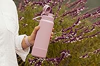 Vista 2 de Hydrapeak Tapa de repuesto con mango flexible, se adapta a todas las botellas de agua Hydrapeak con aislamiento de boca ancha, a prueba de fugas