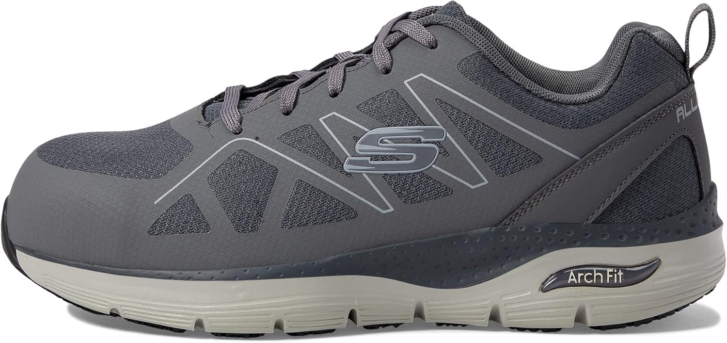 Skechers Arch Fit SR - Vigorit Alloy Toe Gray 12 D (M)