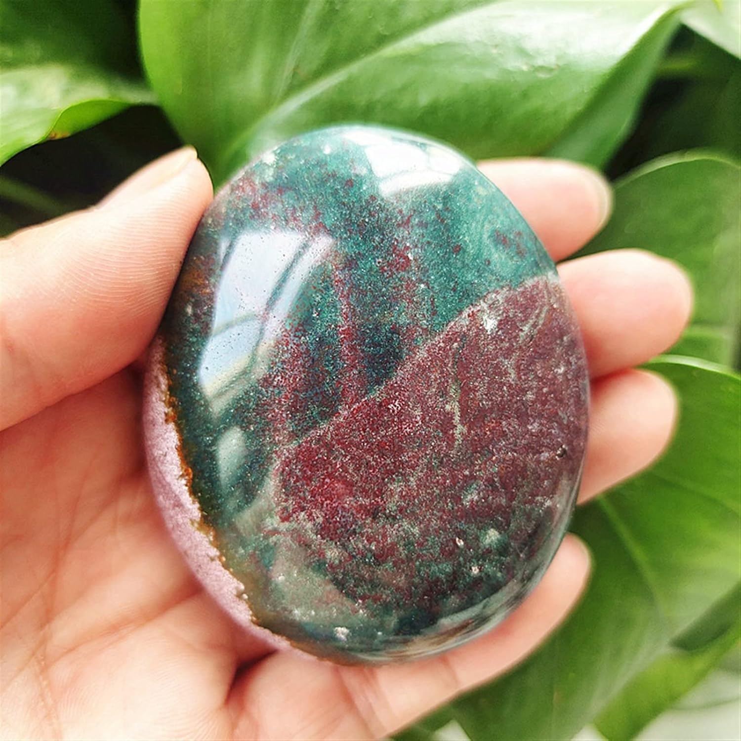 Natural Crystal Rough Natural Stone Beautiful Ocean Jasper Palm Healing Crystals Decorative Collection Stones Home Decoration (Color : A99 113g)