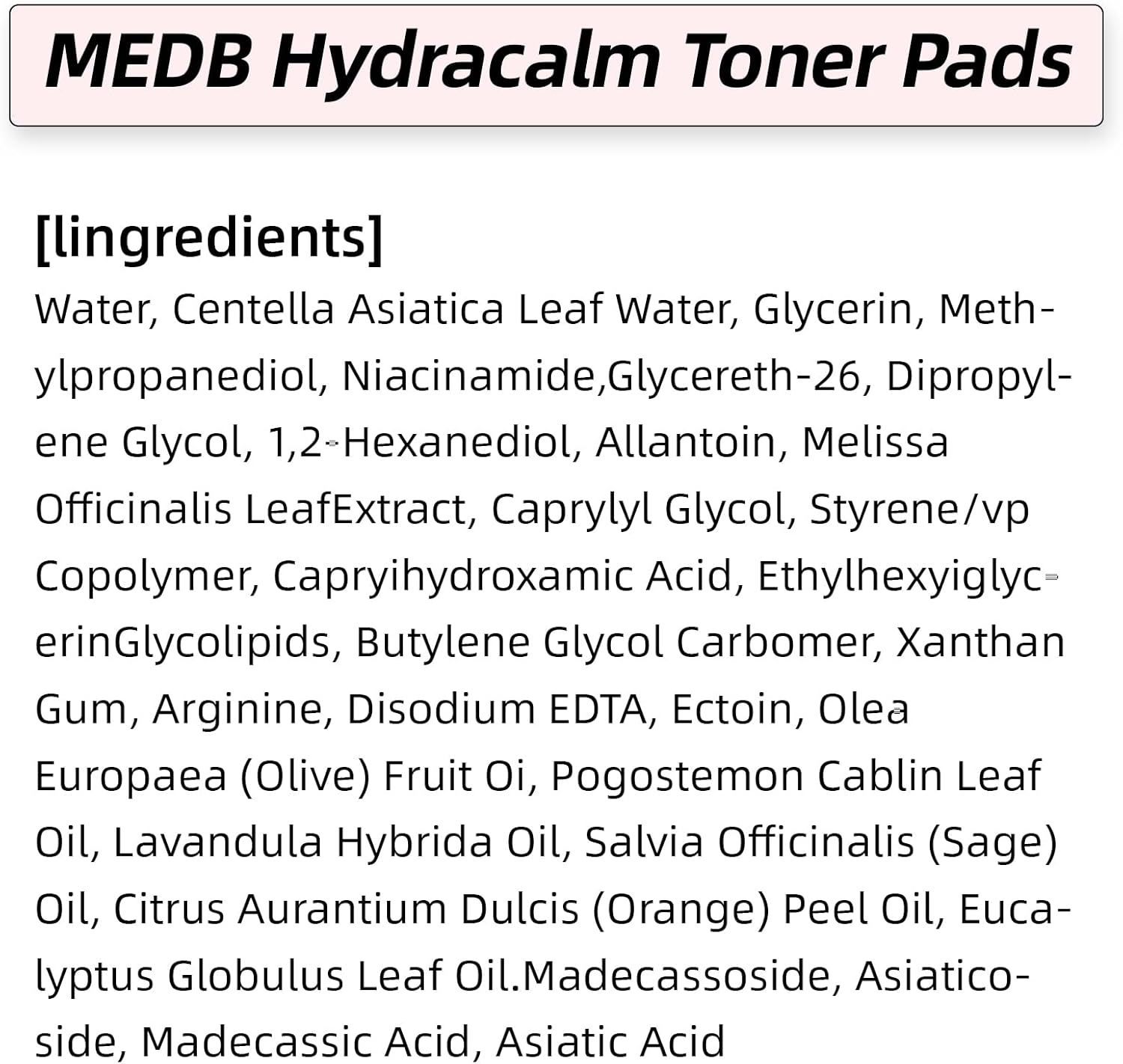 MEDB Hydracalm Toner Pads - 60 Counts Exfoliating Face Pads with BHA & PHA for Acne & Breakouts, 40% Centella Asiatica for Sensitive Skin, Hydrating, Alcohol-Free, Korean Skin Care - Image 9