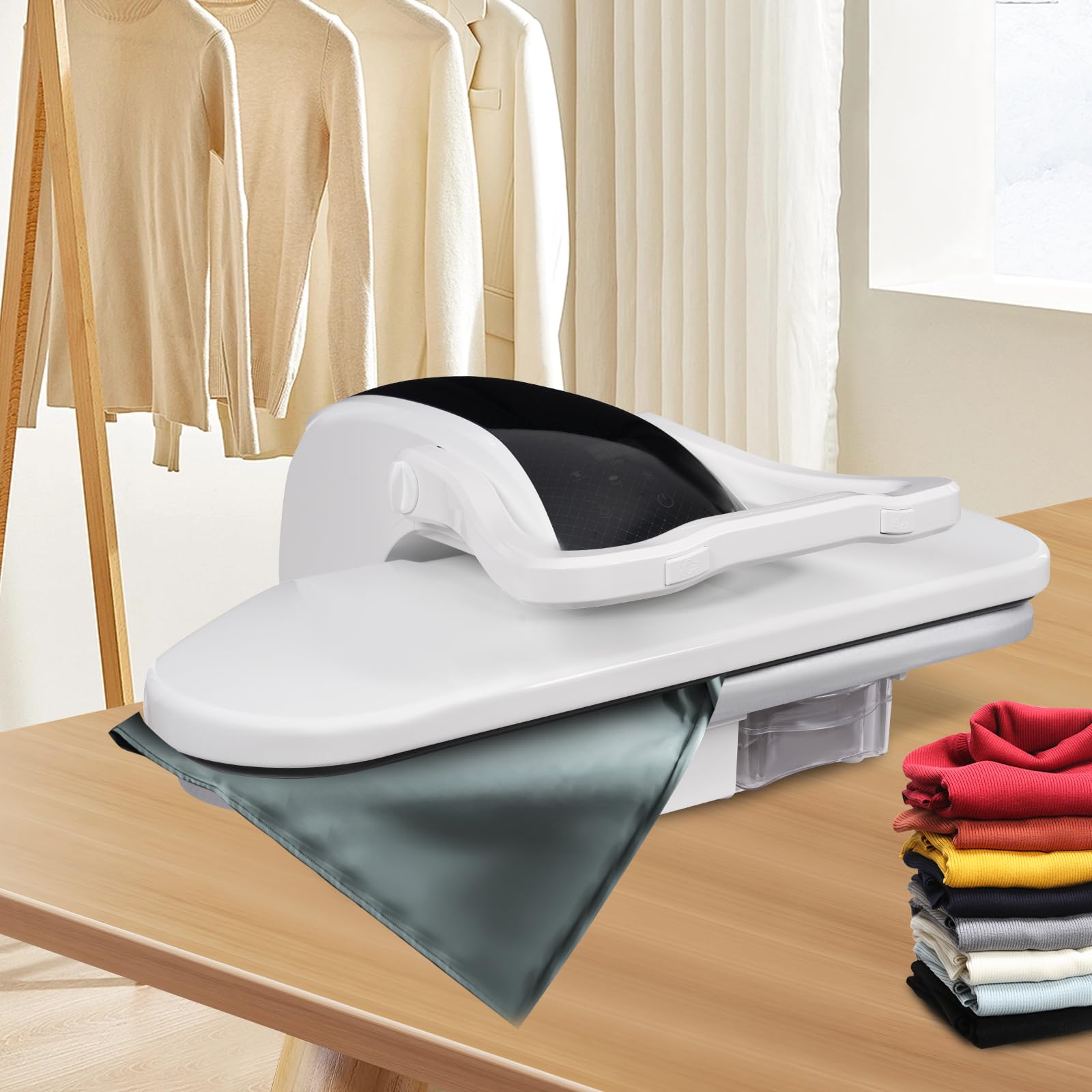 Machine à repasser professionnelle - 2200 W - Réservoir de 1 l - 5 modes d'utilisation tactile - Avec arrêt automatique - Pour le repassage des vêtements, des draps et des tissus en nylon, soie et