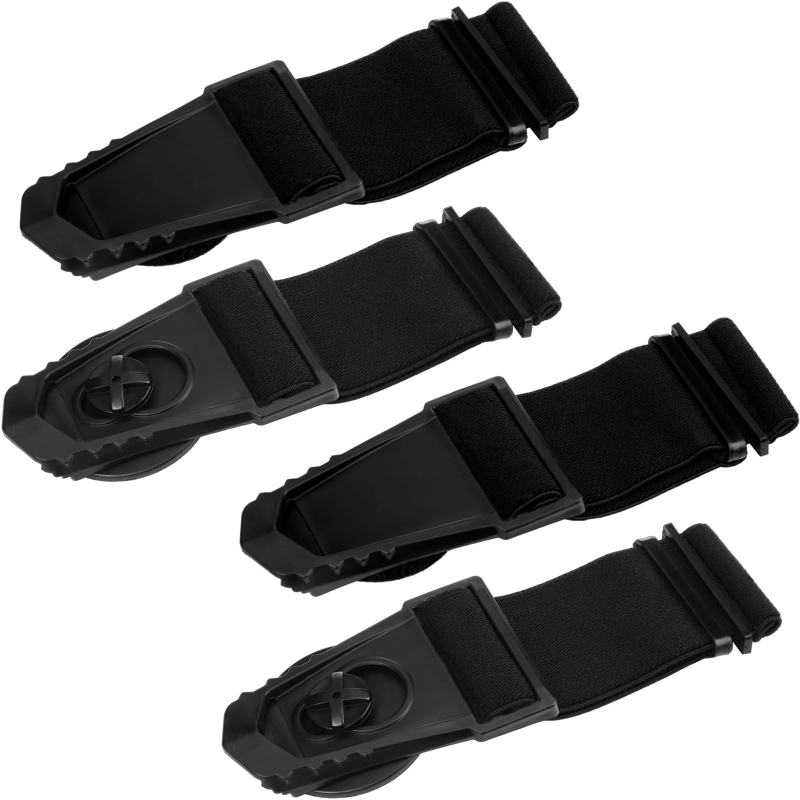 Kingdder 2 Pcs Straps for Goggles, Adjustable Black Bungee MX ATV
