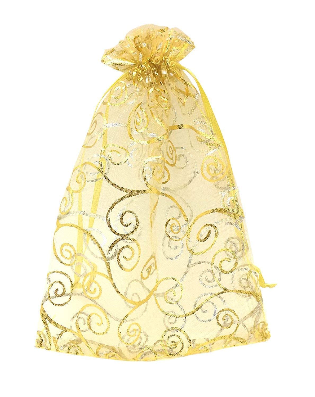 100 Stück Organza-Geschenkbeutel Mit Kordelzug – 8x10 Cm, Koralle-Lila, Für Hochzeiten & Babypartys