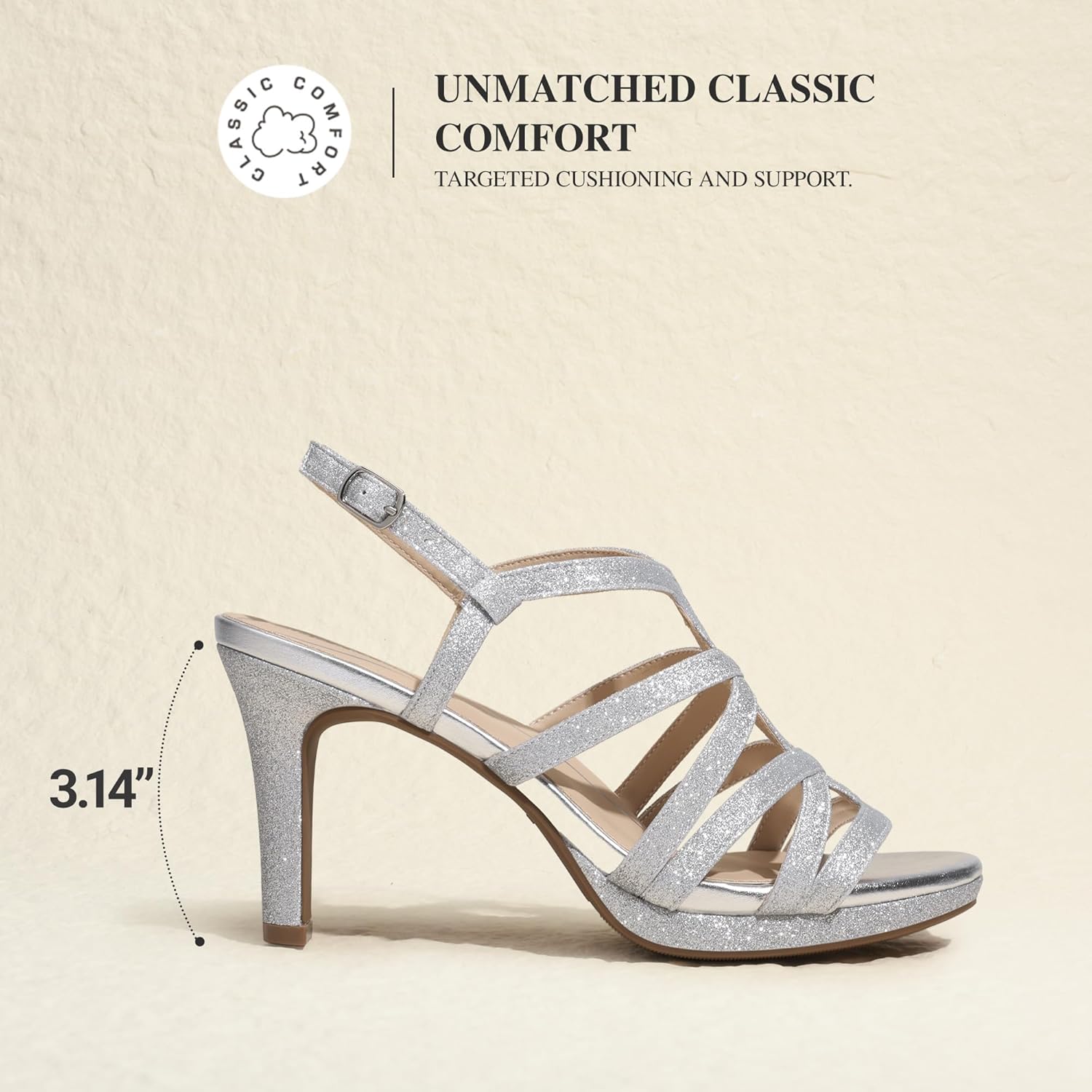 DREAM PAIRS Women's Strappy Stiletto High Heels Round Toe Ankle Strap Dress Shoes Platform Comfortable Heeled Sandals - Image 5