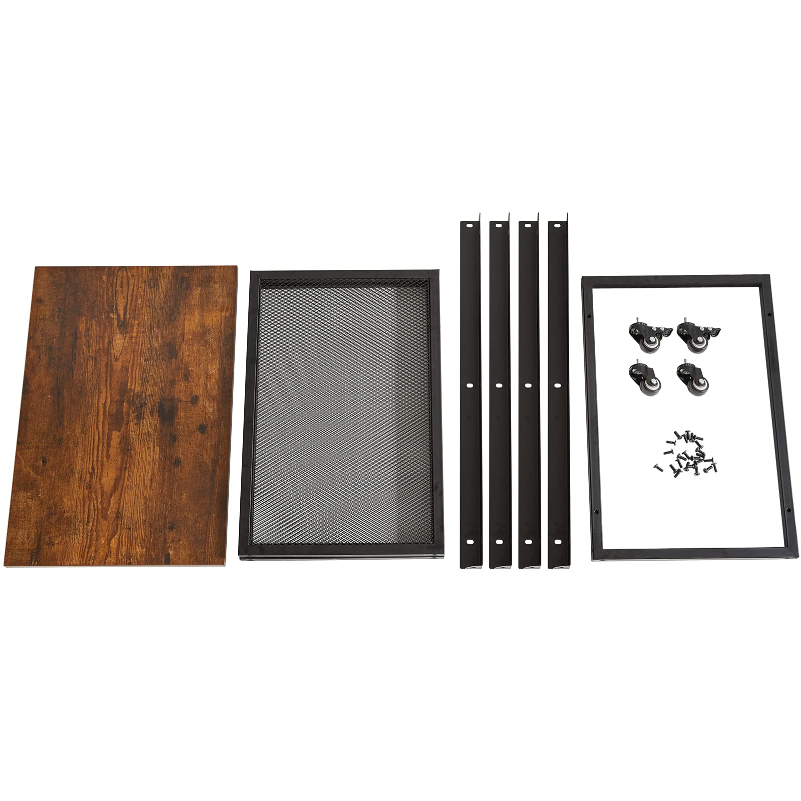 IBUYKE Carrito de Servicio de 3 Niveles, 60x40x81 cm Estantería metálica con Ruedas, Organizador de Almacenamiento para Cargas Pesadas, Tablero de sobremesa, para Cocina, Sala de Estar TMJ011H