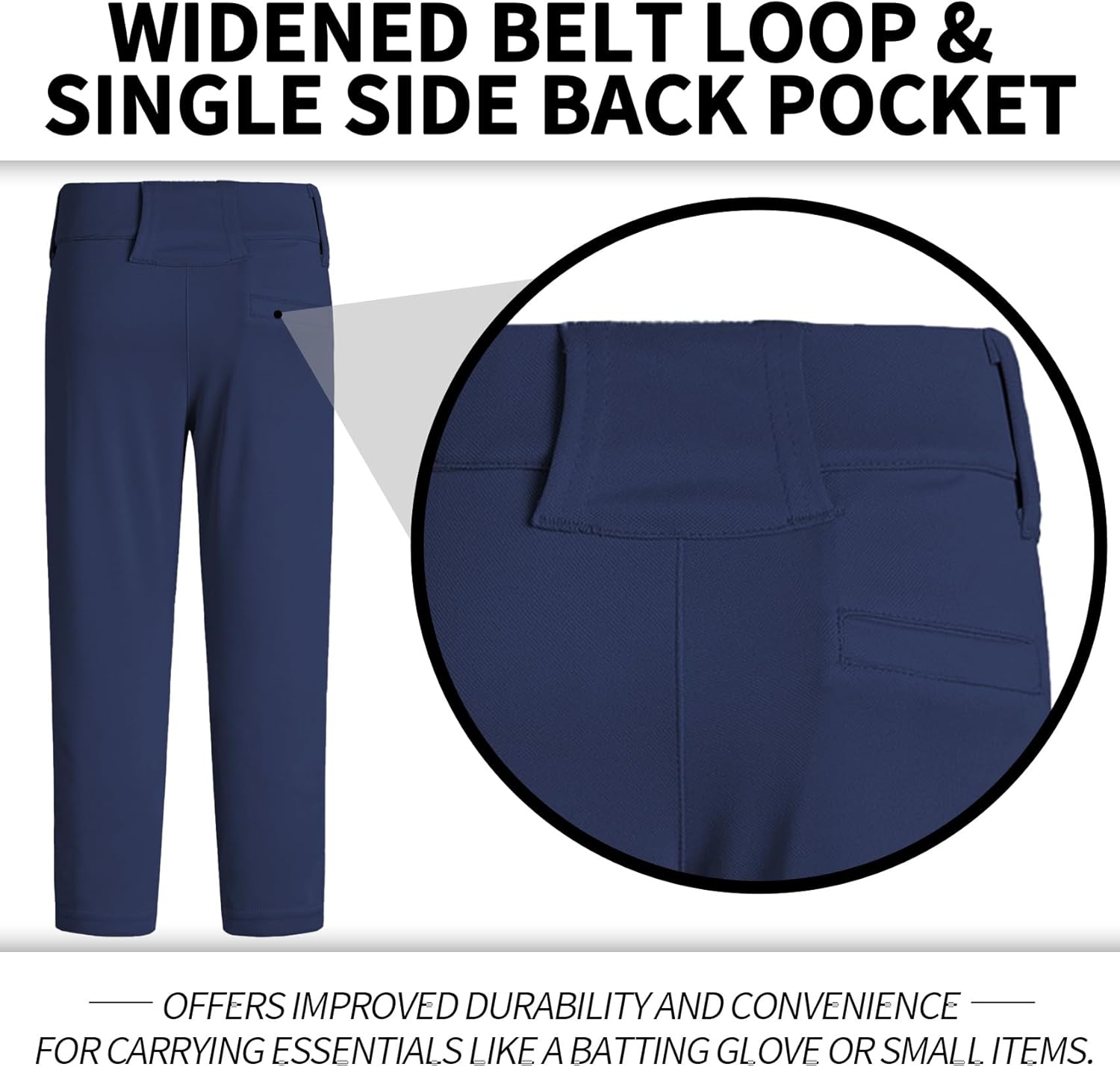 QBK 2T 3T 4T 5T to 17 Years Toddler Boys Baseball Pants Girls Softball Pants Kids Tee Ball Pants - Image 4