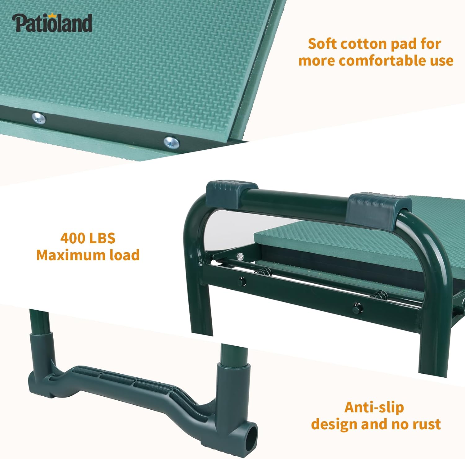 Garden Kneeler and Seat with 1 Gardening Tool Pouch and 1 Tool Bag, 10.2" Widen Heavy Duty Thicken Soft Kneeling Pad, Folding Garden Stool, Outdoor Yard Work Seat, Ideal Gardening Gifts for Mom, Women