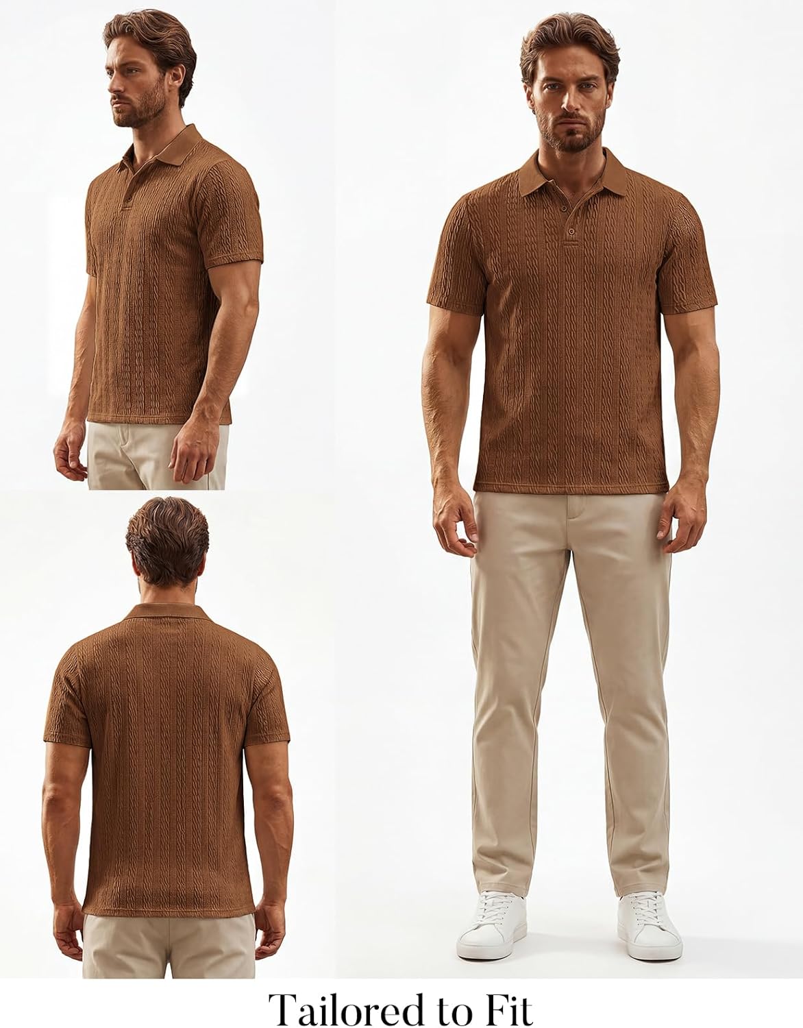 PJ PAUL JONES Mens Polo Shirts Short Sleeve Casual Collared Summer Vacation Shirts Golf Polo Shirts - Image 6