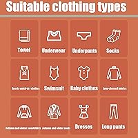 Vista 7 de OUEST Mini secadora de ropa portátil para apartamentos, casas rodantes, viajes, secadora compacta, resistente, fácil de usar, para ropa