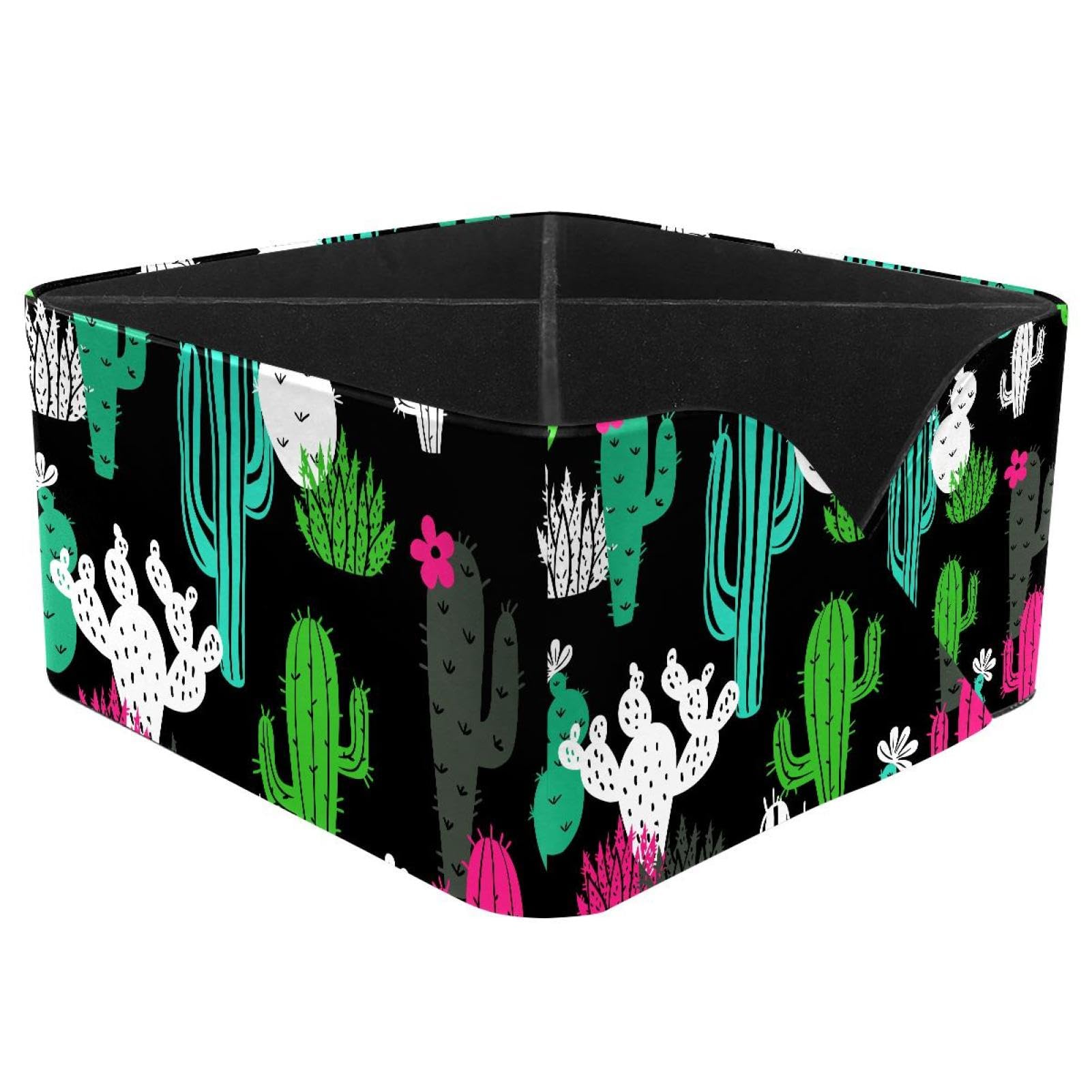 Pot à crayons rectangulaire cactus fin du désordre pour bureau et maquillage