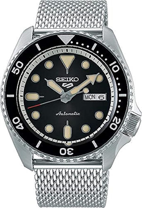 SEIKO automatisch horloge, Suits/zwart, 3K1, Milanese band : Amazon.nl:  Kleding, schoenen \u0026 sieraden