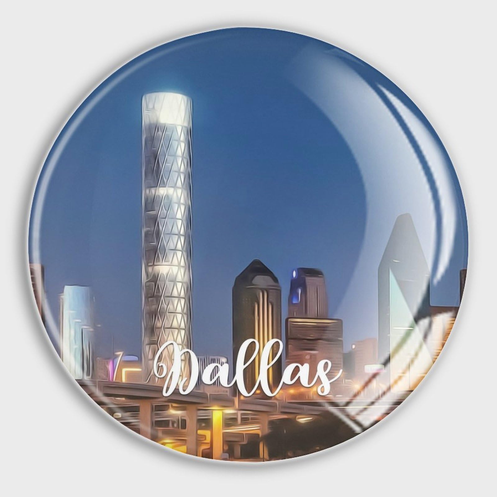 Aimants en verre pour réfrigérateur Dallas lot de 4 magnets tableau blanc et cuisine
