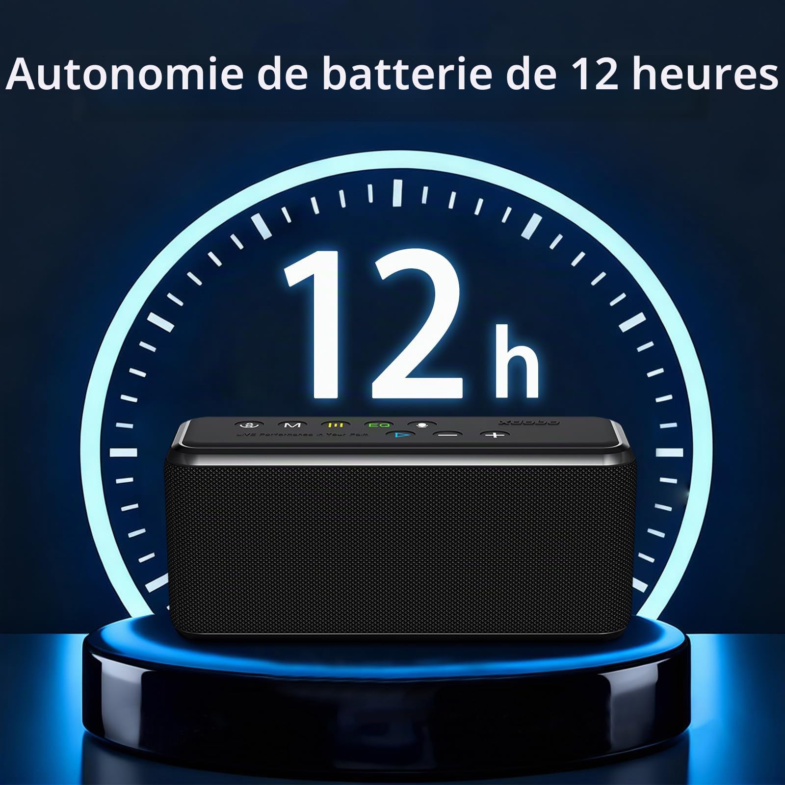 XDOBO X8 Max Haut-parleur Bluetooth portable sans fil avec son stéréo pour extérieur, haut-parleurs étanches pour ordinateur de bureau, haut-parleurs Bassup avec son Surround 360° de graves
