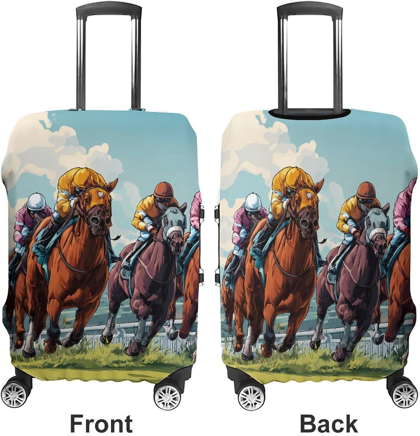 Race-Horse Racing Suitcase Covers for Luggage Carry On Cover Travel Accessories Fit 19-32 Inch image 3