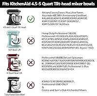 Vista 7 de Flex Edge Beater for KitchenAid 4.5/5 QT Tilt Head Stand Mixer Fits 4.5-5 Quart Bowls,With Silicone Edges For Kitchen Aid Accessories and Negro