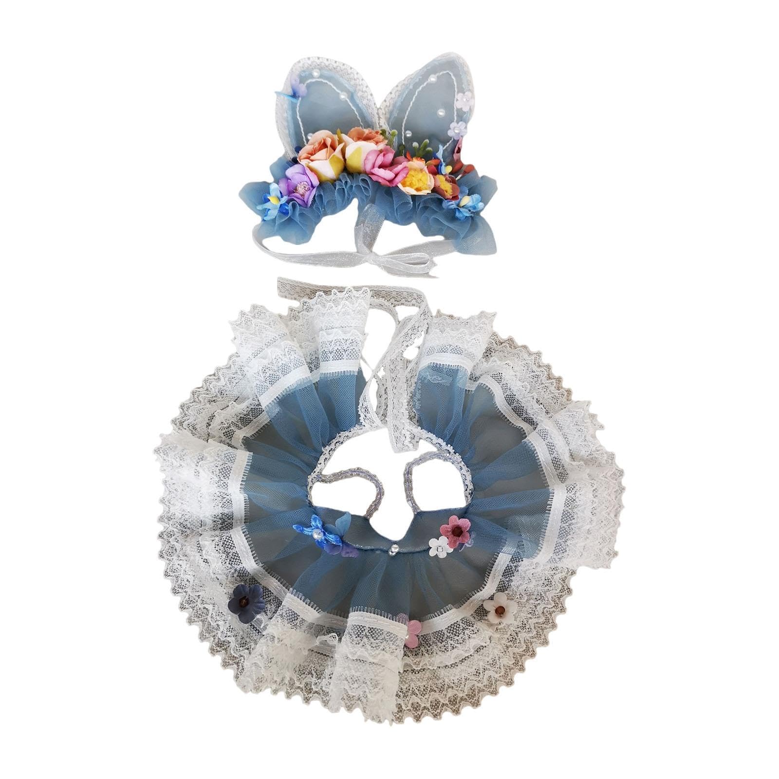 CALANDIS™ 15-17cm Plush Doll Clothes Fairy Dress with Hair Accessory Fashion Cute Blue Ear-image-37