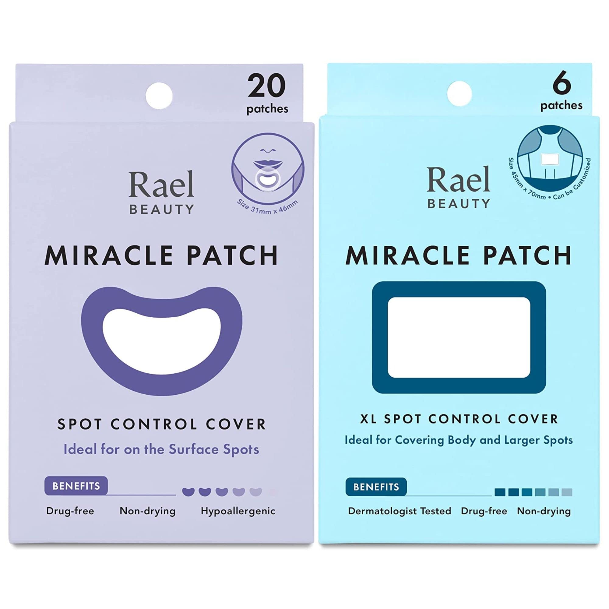 Rael Pimple Patches Large Spot Bundle - Korean Skin Care Hydrocolloid Zit Acne Patches for Face Miracle Large