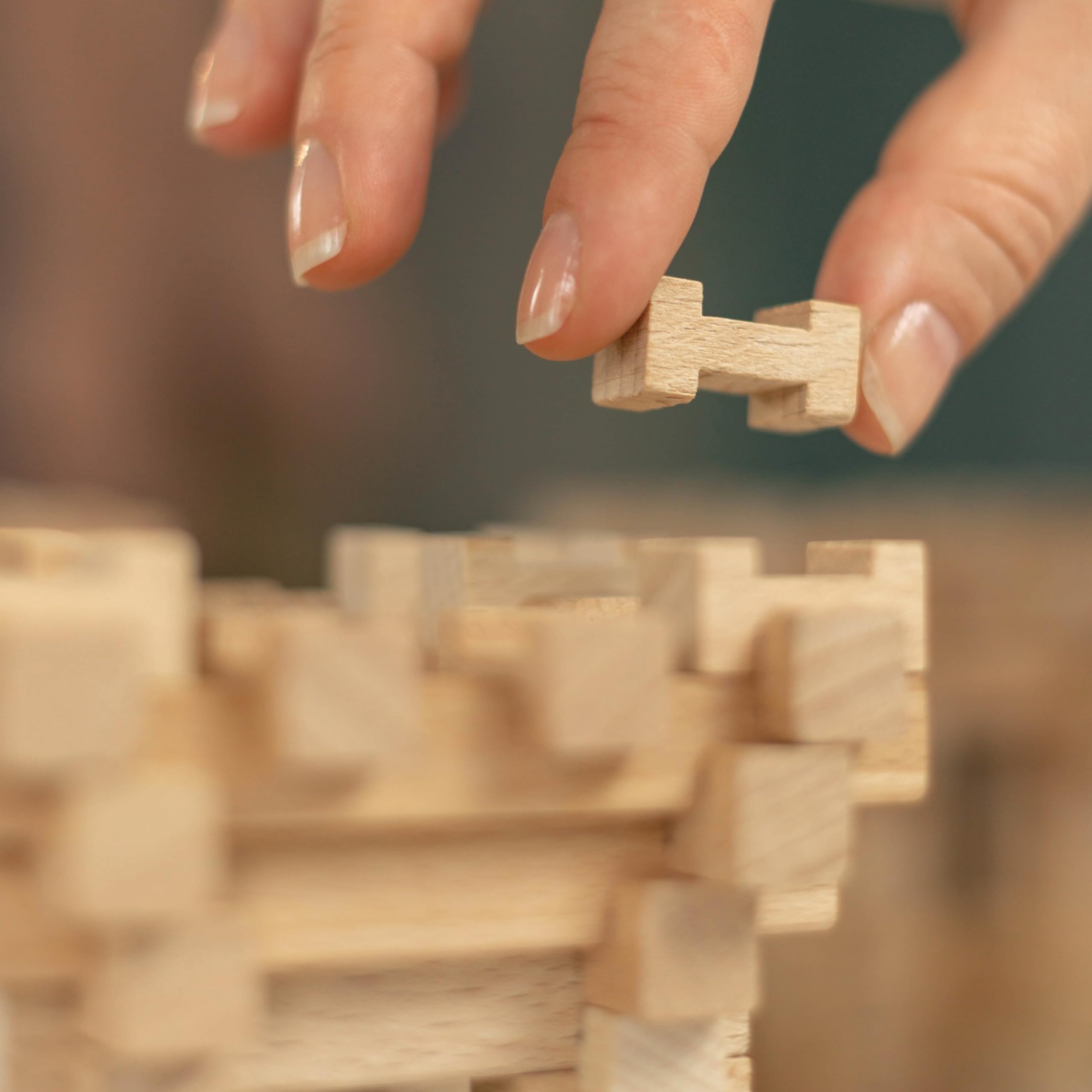 Igroteco Jeu de Construction en Bois – Muraille Série «Forteresse», 282 Pièces, Jouet Éducatif Écologique à Assembler pour Enfants dès 8 Ans