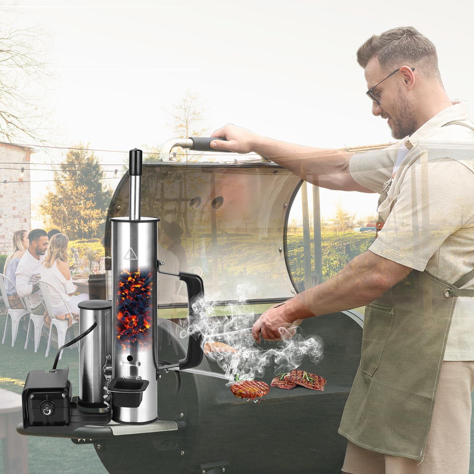 EUTRKei Cold Smoke Generator for Traeger Smoker Grill