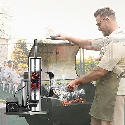 Cold Smoke Generator for Traeger Smoker Grill, Cordless Electric Smoke Tube with Air Pump, Cold Smoking for Cheese - Continuous Billowing Smoke, Men Gifts, for Tailgating, Backyard, Party