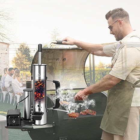 Cold Smoke Generator for Traeger Smoker Grill, Cordless Electric Smoke Tube with Air Pump, Cold Smoking for Cheese - Continuous Billowing Smoke, Men Gifts, for Tailgating, Backyard, Party