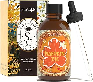 Pumpkin Pie Essential Oil 120ml (4 Fl Oz), Cozy Fall Fragrance Oils for Aromatherapy Essential Oil Diffuser, Natural Autumn Scented Oils for Candle Making, Gifts for Women