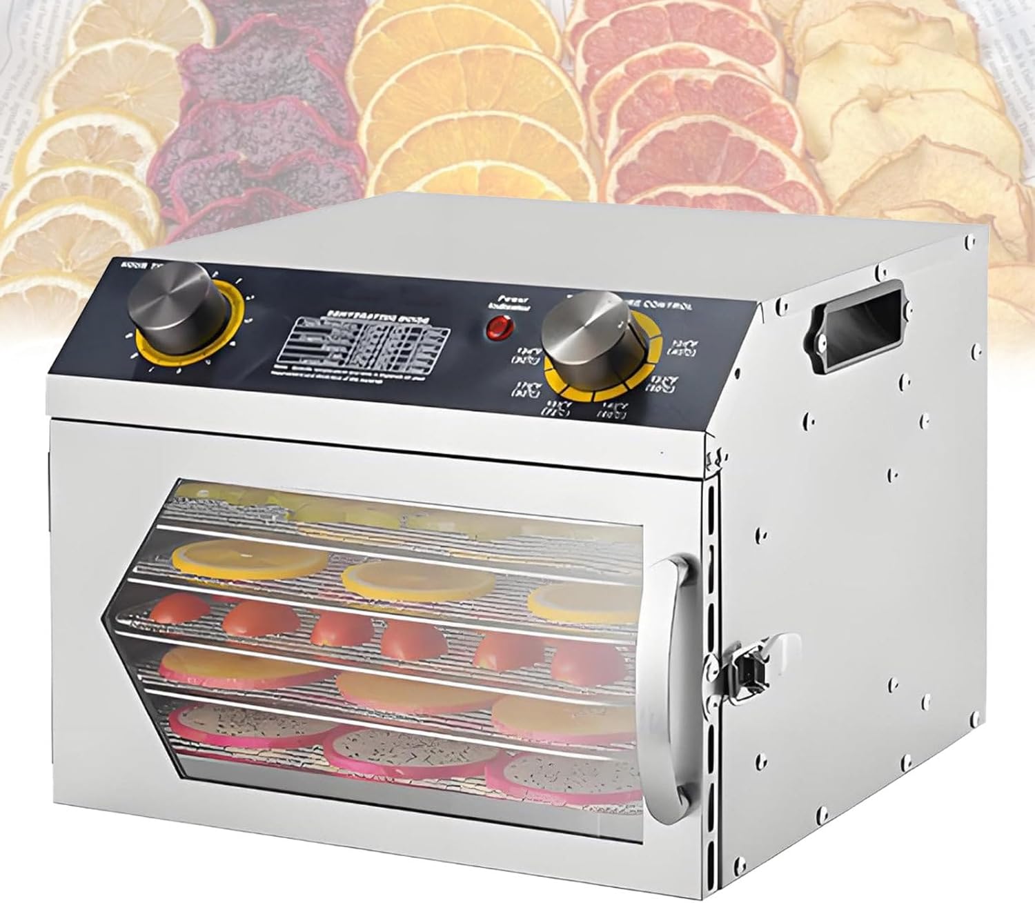 6/8/12/18 Layers Electric Food Dehydrator, Stainless Steel Freeze Dried Machine for Jerky, Fruits, Vegetables, Herbs & Dog Treats - Efficient & Versatile Food Dryer