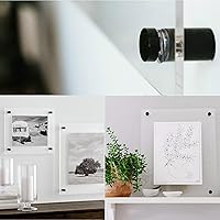 Vista 6 de Paquete de 8 tornillos de separación, tornillos publicitarios de 1 x 1.34 pulgadas, soportes de acero inoxidable para letreros de vidrio acrílico