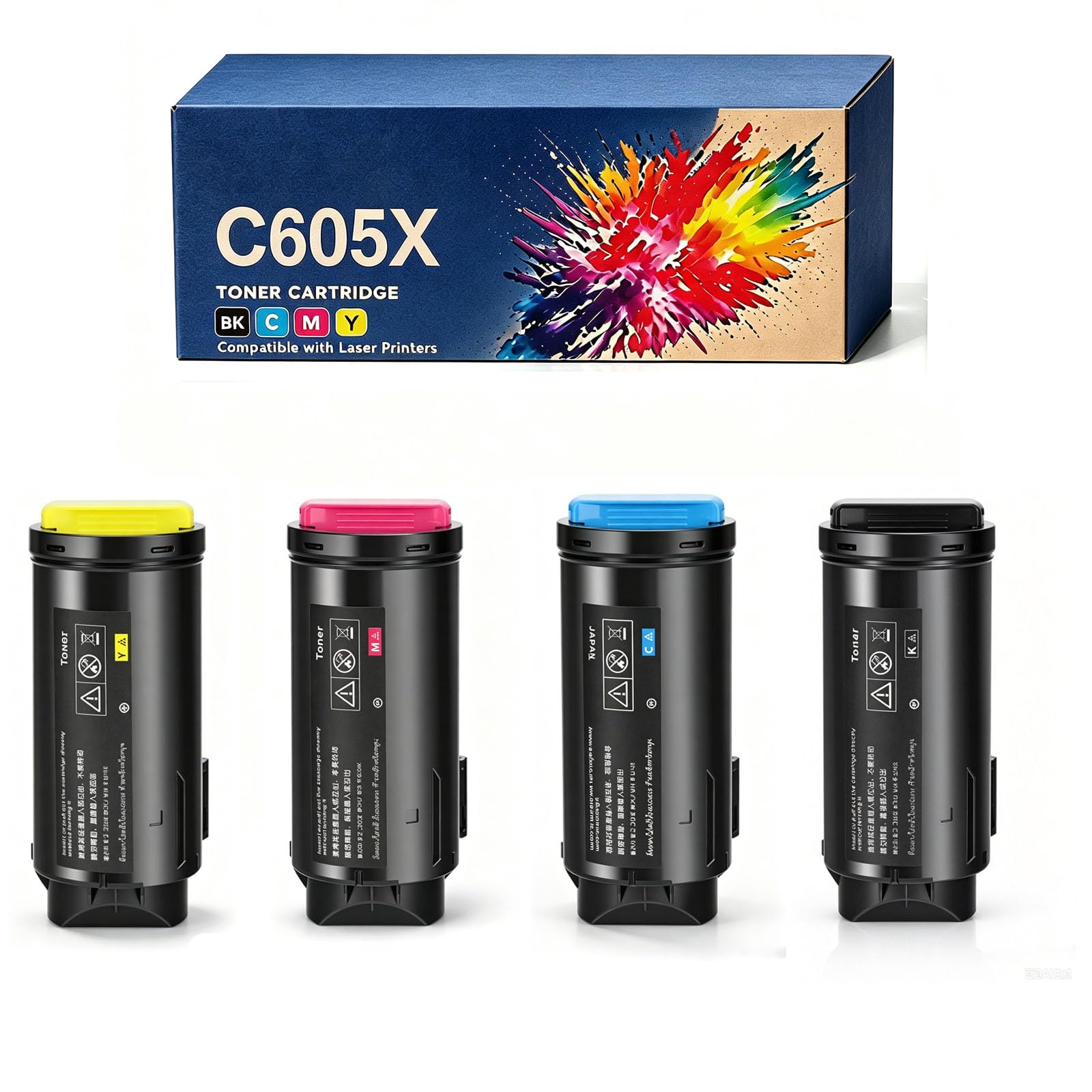 Cartuccia di toner C605X compatibile con 106R03931, 106R03928, 106R03929 e 106R03930; adatto per stampanti VersaLink C605XTF e C605XTP; alto rendimento di 16.800 pagine; colori vibranti