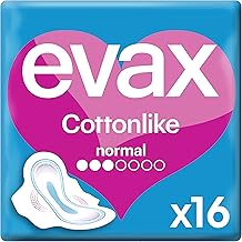 Evax Cottonlike Pads with Wings, Normal, 16 Pack, 100% Clean and 0% Odor