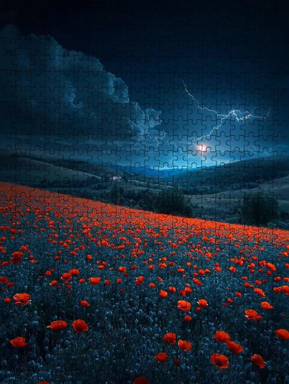 Puzzle 2000 sztuk, puzzle z motywem kwiatu grzmotu dla dorosłych 2000, drewniane puzzle, klasyczne gry edukacyjne, niemożliwe wyzwanie, rodzina gier, kreatywny prezent DX0YL1-575