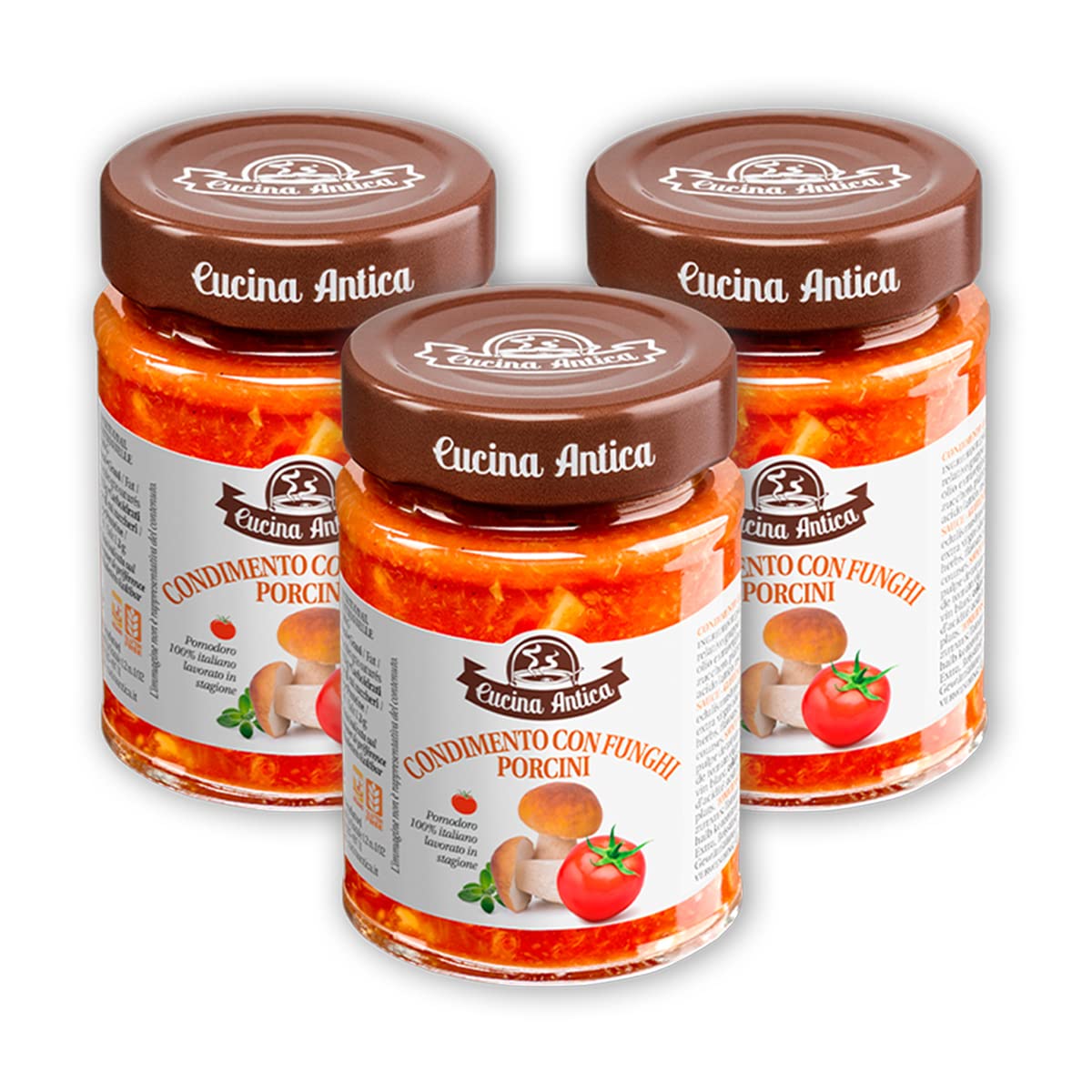 Cucina Antica - Sauce aux Cèpes - 3 Pots de 190 g