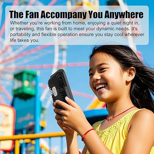 Miniatura 2 de Ventilador recargable USB con batería de 4000 mAh, ventilador de escritorio portátil de 6.5 pulgadas, ventilador personal plegable de 180, 6