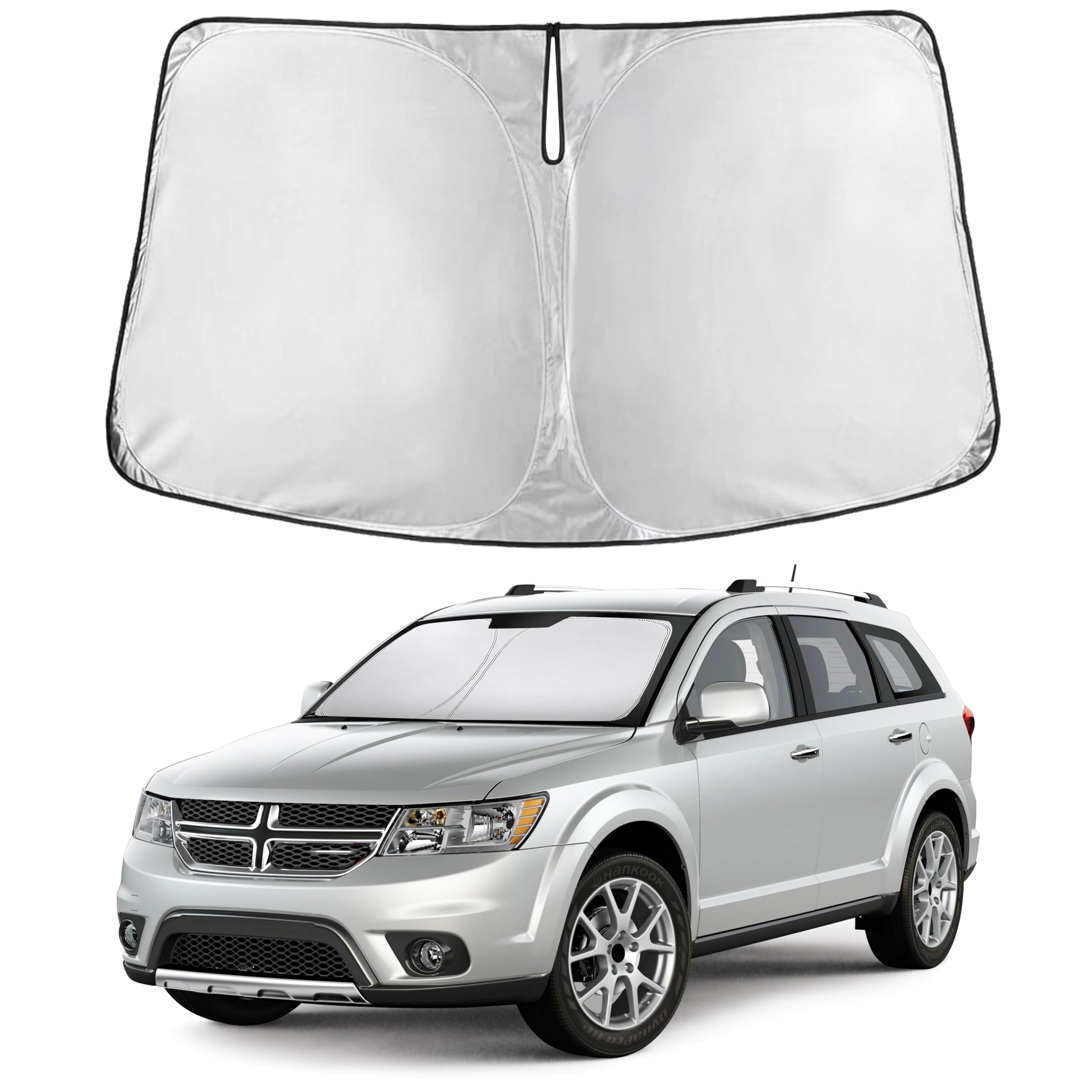 EcoNour Windshield Sunshade Compatible for Dodge Journey 2010-2019 2020