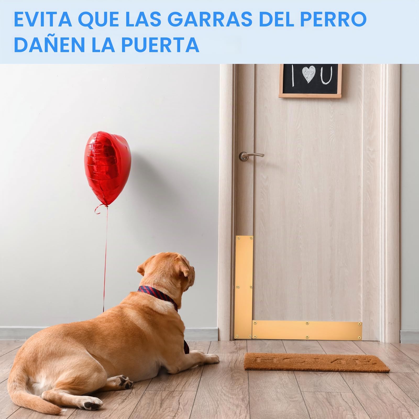 sourcing map 2 piezas Placa inferior para puertas, Placa protectora de puerta de aluminio de 10 x 40 centímetros, espesor de 2 mm, para puerta delantera o trasera exterior, dorado