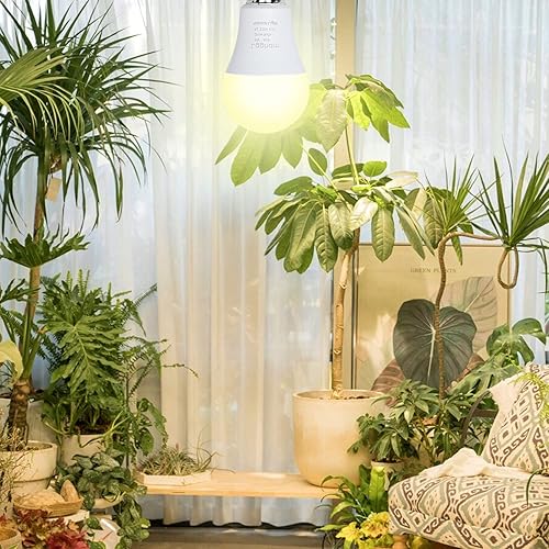 Miniatura 3 de Paquete de 4 bombillas de cultivo A19, bombillas LED de cultivo para plantas de interior, espectro completo, bombilla de crecimiento de 9 W que