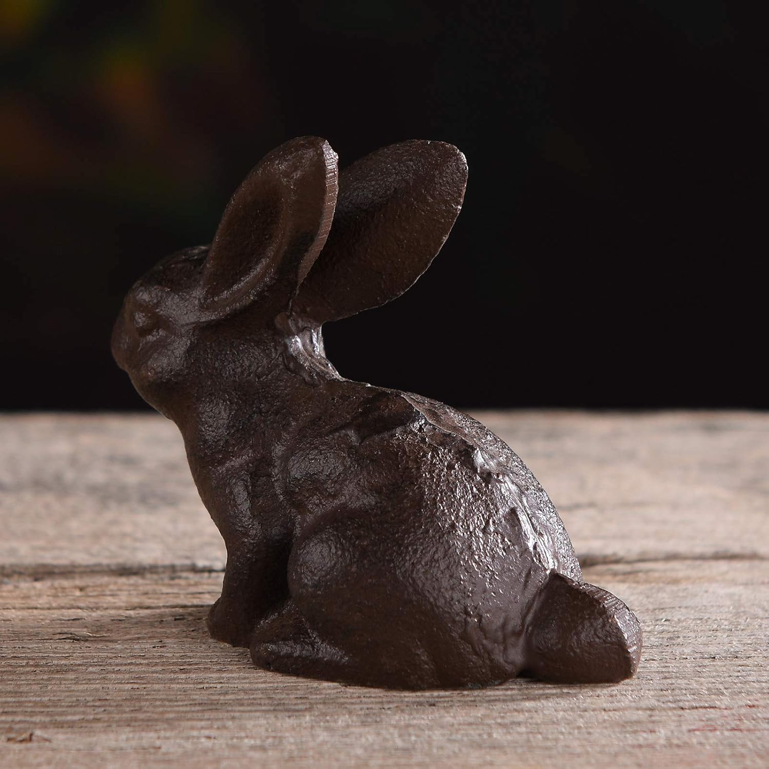 BRASSTAR Cast Iron Rabbit Statue 3.1”Garden Home Office Desk Decor Paperweight Collection Animal Figurine TQZDPT44 - Image 6