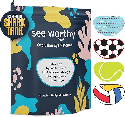 Miniatura 8 de See Worthy Parches para ojos Pop Art, diseño innovador, tecnología adhesiva inteligente, parche ocular transpirable y cómodo para ojos perezosos,