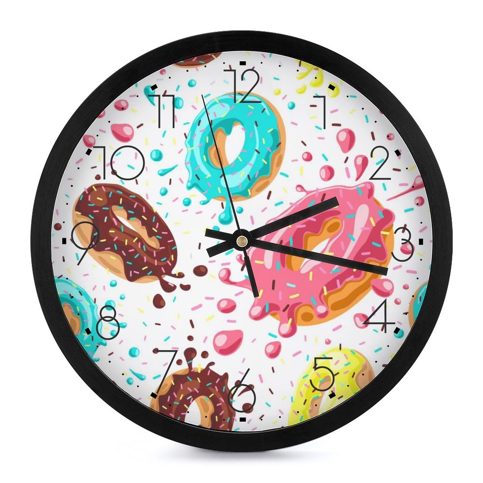 Horloge murale donuts décorative originale ronde de 25.4cm