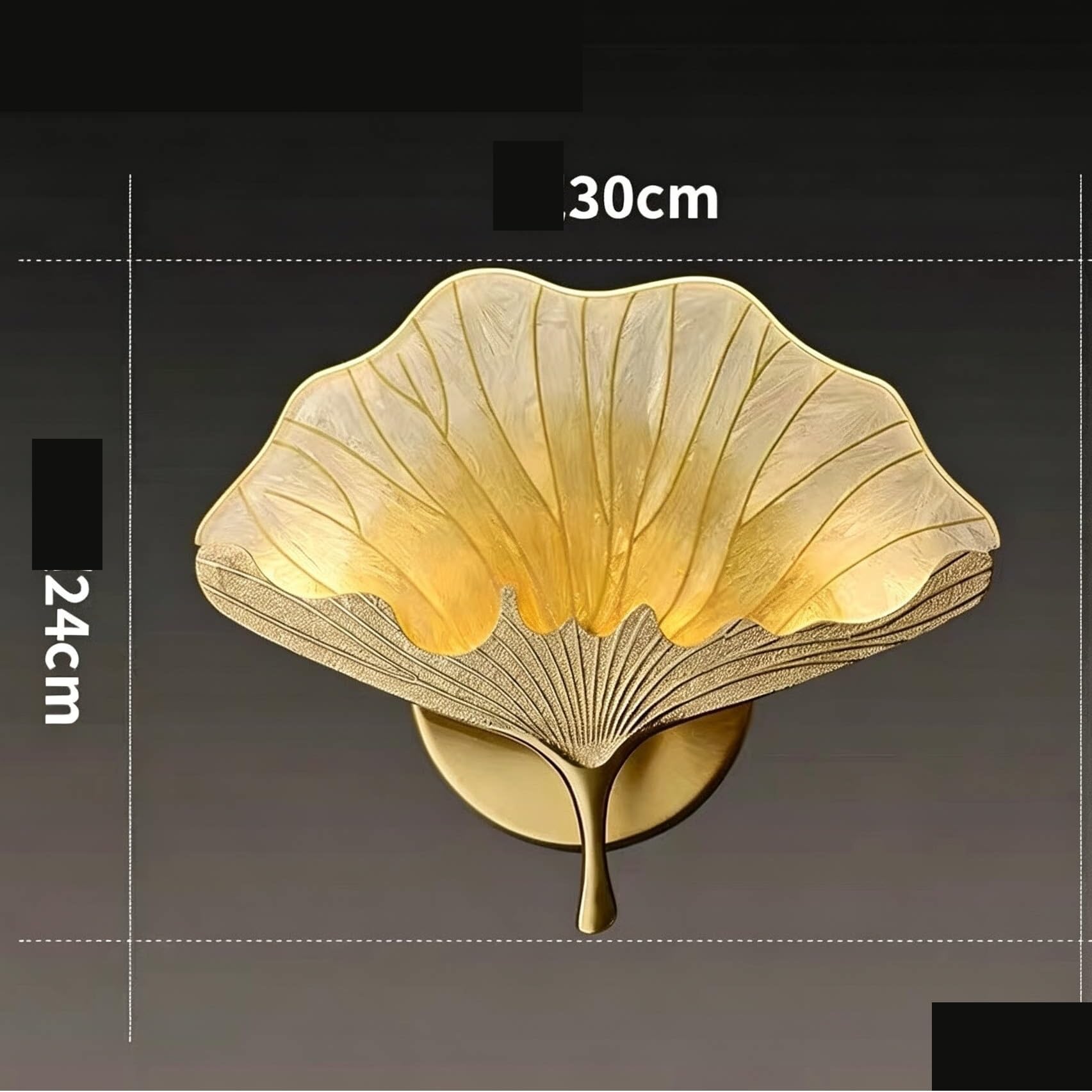Applique da parete Lampada da parete a forma di foglia decorativa smaltata lusso per corridoio