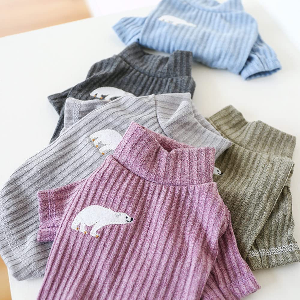 Ropa para Perros y Gatos, suéter cálido para Mascotas pequeñas, Camisa de poliéster, Ropa para bichón (Morado, L)