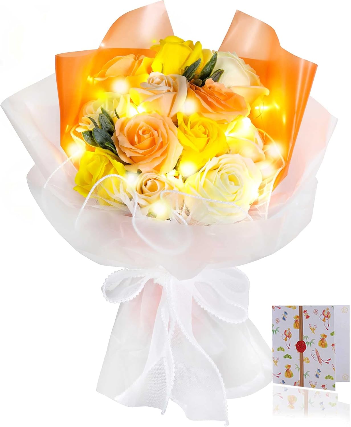 母の日 光る Led ライト 付き ソープフラワー 12本 ブーケ花束 バラ 造花 誕生日 母のひプレゼント 誕生日 プレゼント 女性 人気 お祝い 退職祝い 結婚祝い 花 発表会 敬老の日 フラワー 石けん あすつく対応 Mooner Com Sg